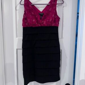 Elegant Sexy Red and Black Y2K bandage Dress